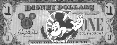 Disney Dollar des parcs à thèmes américains